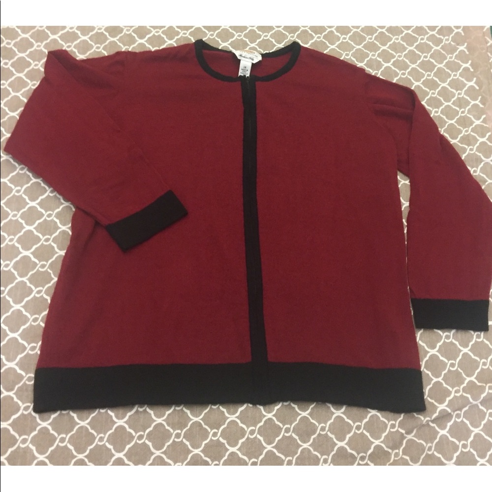 Talbots size 1x merino wool maroon sweater🌸